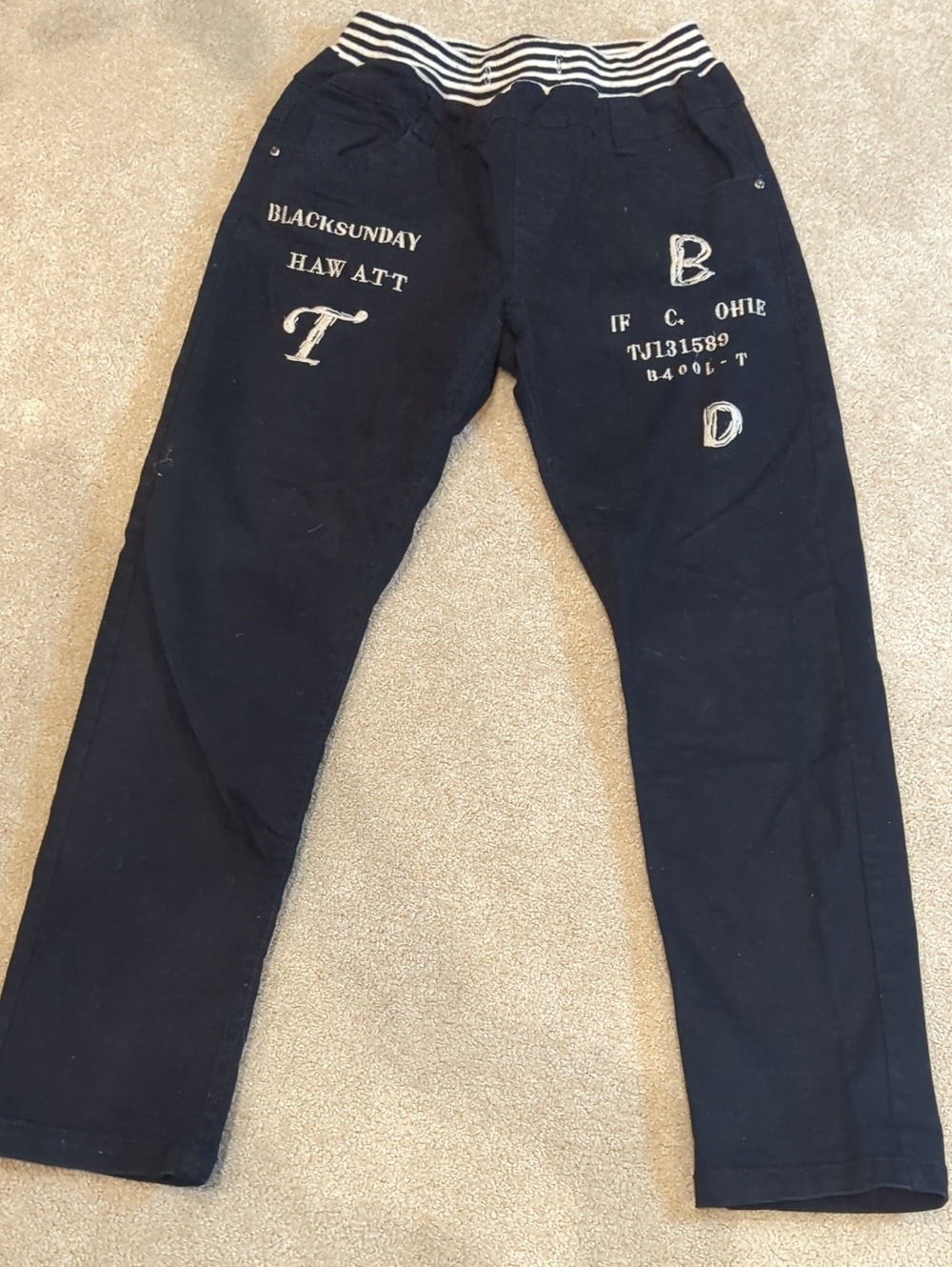 Kids Navy Graphic Jogger Pants